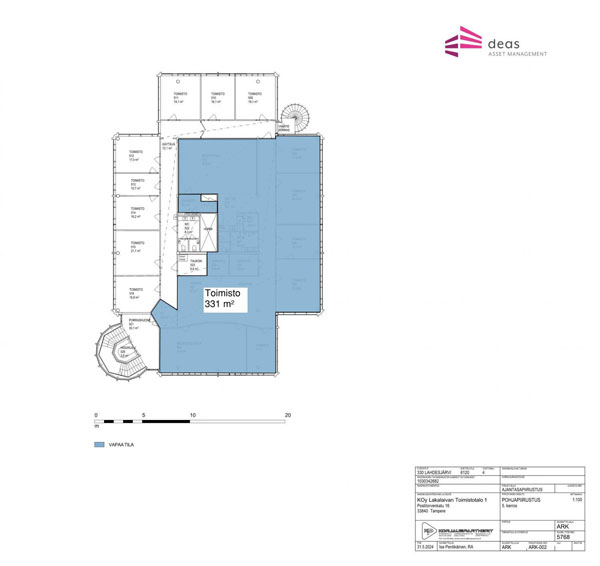 Postitorvenkatu 16, Tampere, 331 m² toimisto