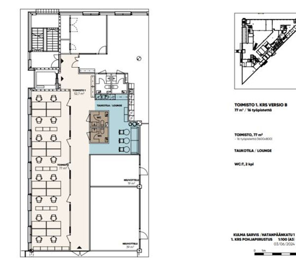 Hatanpäänkatu 1, Tampere, 162 m² toimisto