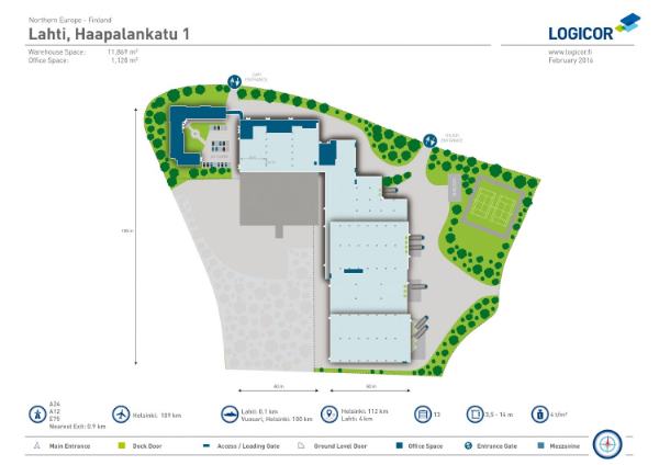 Haapalankatu 1, Lahti, 2000 m² tuotanto, varasto, toimisto