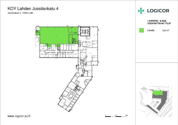 Jussilankatu 4, Lahti, 624 m&sup2; liiketila, toimisto, varasto