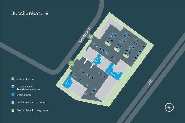 Jussilankatu 6, Lahti, 158 m&sup2; varasto, toimisto