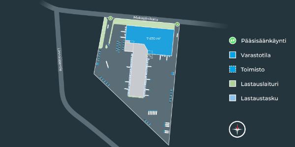 Makasiinikatu 3, Lahti, 7670 m² varasto
