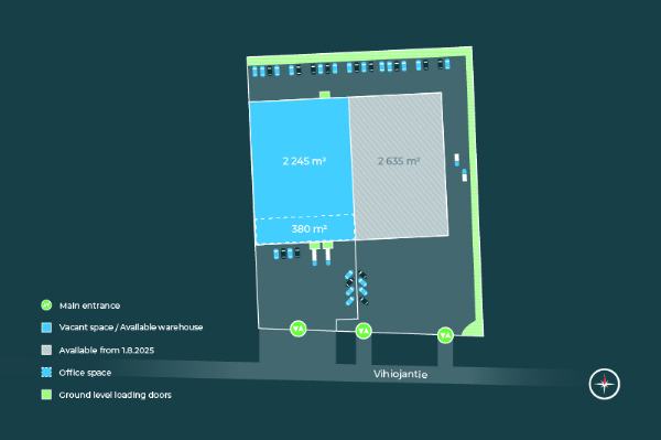Vihiojantie 1, Tampere, 2581 m² varasto