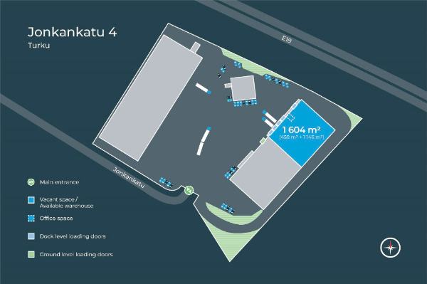 Jonkankatu 4, Turku, 1146 m&sup2; varasto