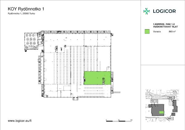 Ryd&ouml;nnotko 1, Turku, 869 m&sup2; varasto, tuotanto