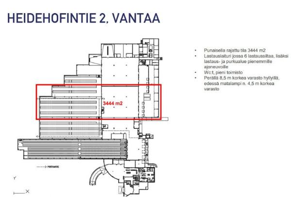Heidehofintie 2, Vantaa, 3421 m² varasto