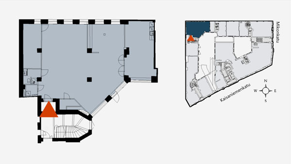 Kaisaniemenkatu 1, Helsinki, 179 m&sup2; toimisto, liiketila