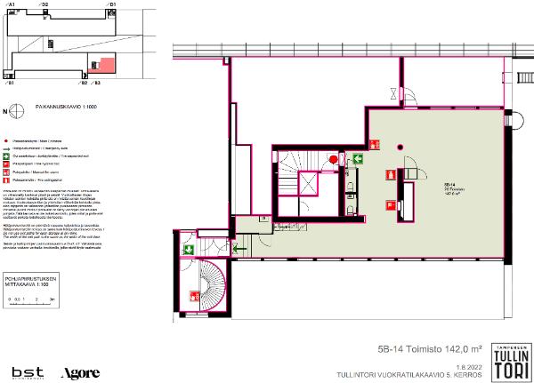 Tullikatu 6, Tampere, 142 m&sup2; toimisto