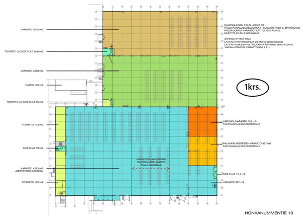 Honkanummentie 13, Vantaa, 2000 m² varasto, toimisto
