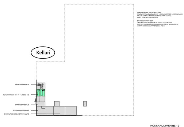 Honkanummentie 13, Vantaa, 2000 m² varasto, toimisto