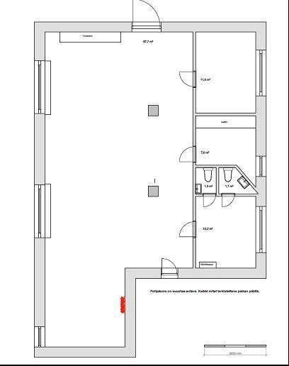 Kauppakatu 6 (Kuninkaankatu 21), Tampere, 134 m&sup2; toimisto