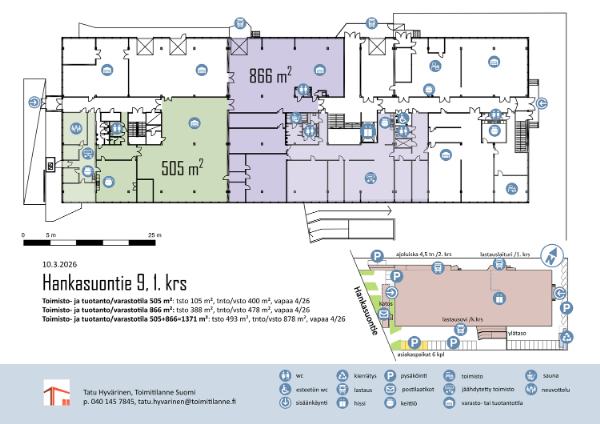 Hankasuontie 9, Helsinki, 505 m&sup2; varasto, toimisto, tuotanto