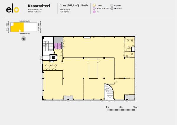 Kasarmikatu 19A, Helsinki, 448 m&sup2; liiketila