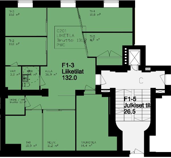 Mariankatu 12, Lahti, 132 m² toimisto