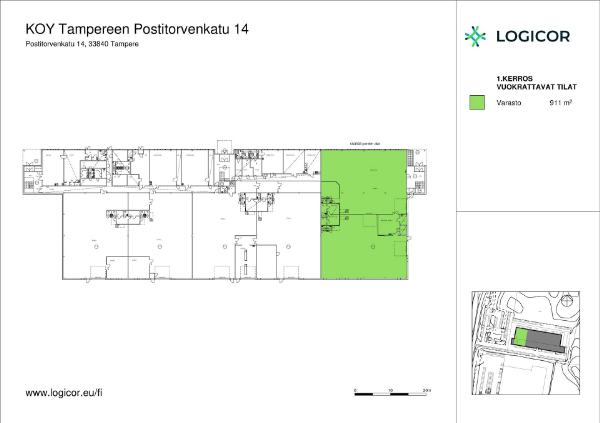 Postitorvenkatu 14, Tampere, 911 m&sup2; tuotanto, varasto
