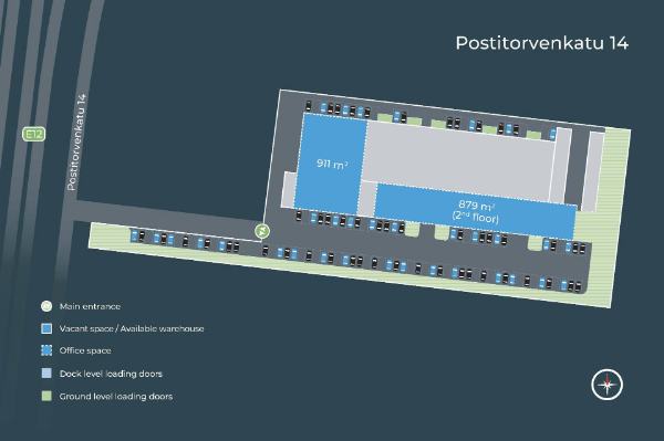Postitorvenkatu 14, Tampere, 911 m&sup2; tuotanto, varasto