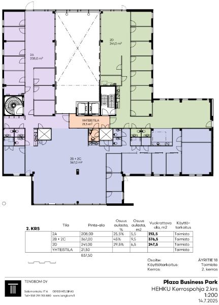 &Auml;yritie 18, Vantaa, 213 m&sup2; toimisto