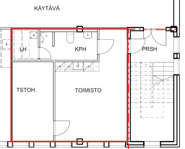 Loisteputki 4, Helsinki, 47 m&sup2; ty&ouml;tila, toimisto