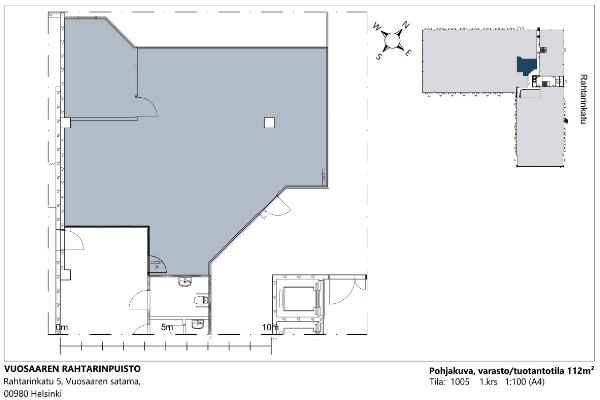 Rahtarinkatu 5, Helsinki, 112 m&sup2; varasto, tuotanto