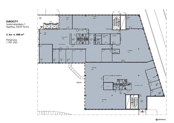 Joukahaisenkatu 1, Turku, 998 m² toimisto
