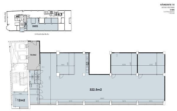 H&auml;meentie 15 A, Helsinki, 323 m&sup2; toimisto
