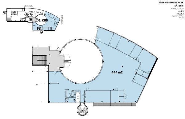 S&auml;terinkatu 6, Espoo, 444 m&sup2; toimisto