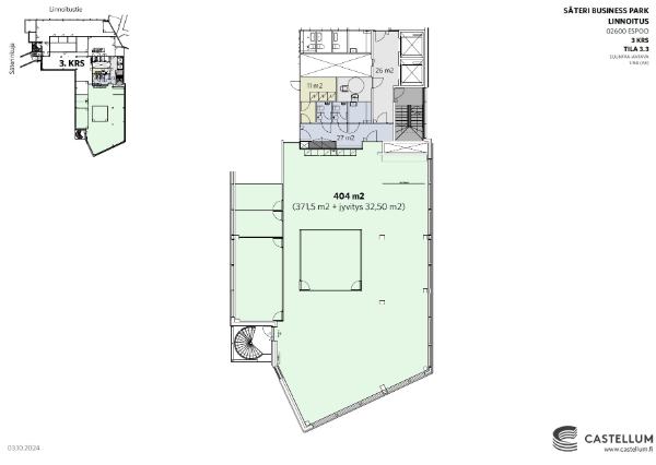 Linnoitustie 3, Espoo, 404 m&sup2; toimisto