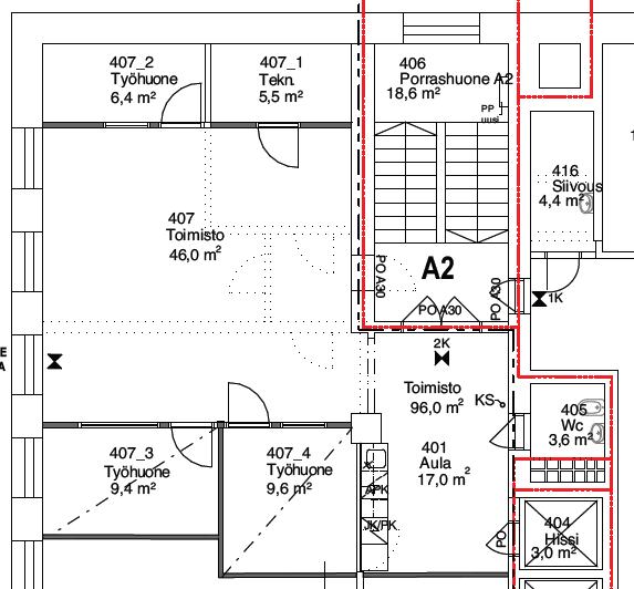 Erkkil&auml;nkatu 11, Tampere, 94 m&sup2; toimisto