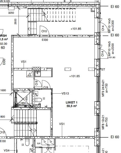 Kullervonkatu 7, Tampere, 59 m&sup2; liiketila, toimisto
