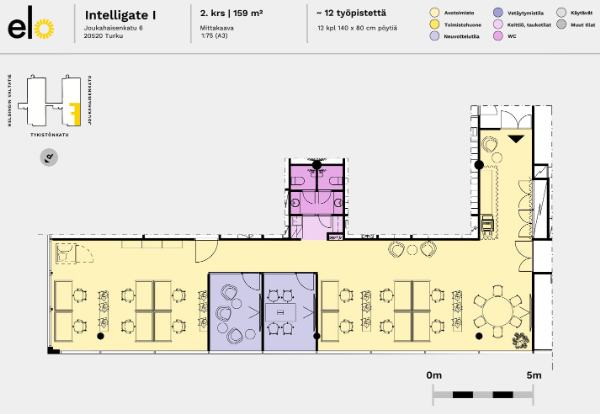Joukahaisenkatu 6, Turku, 159 m&sup2; toimisto