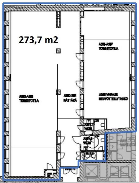 H&auml;meentie 19, Helsinki, 274 m&sup2; toimisto