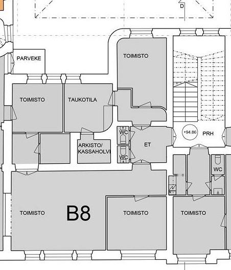 Kauppakatu 6 (Kuninkaankatu 21), Tampere, 134 m&sup2; toimisto